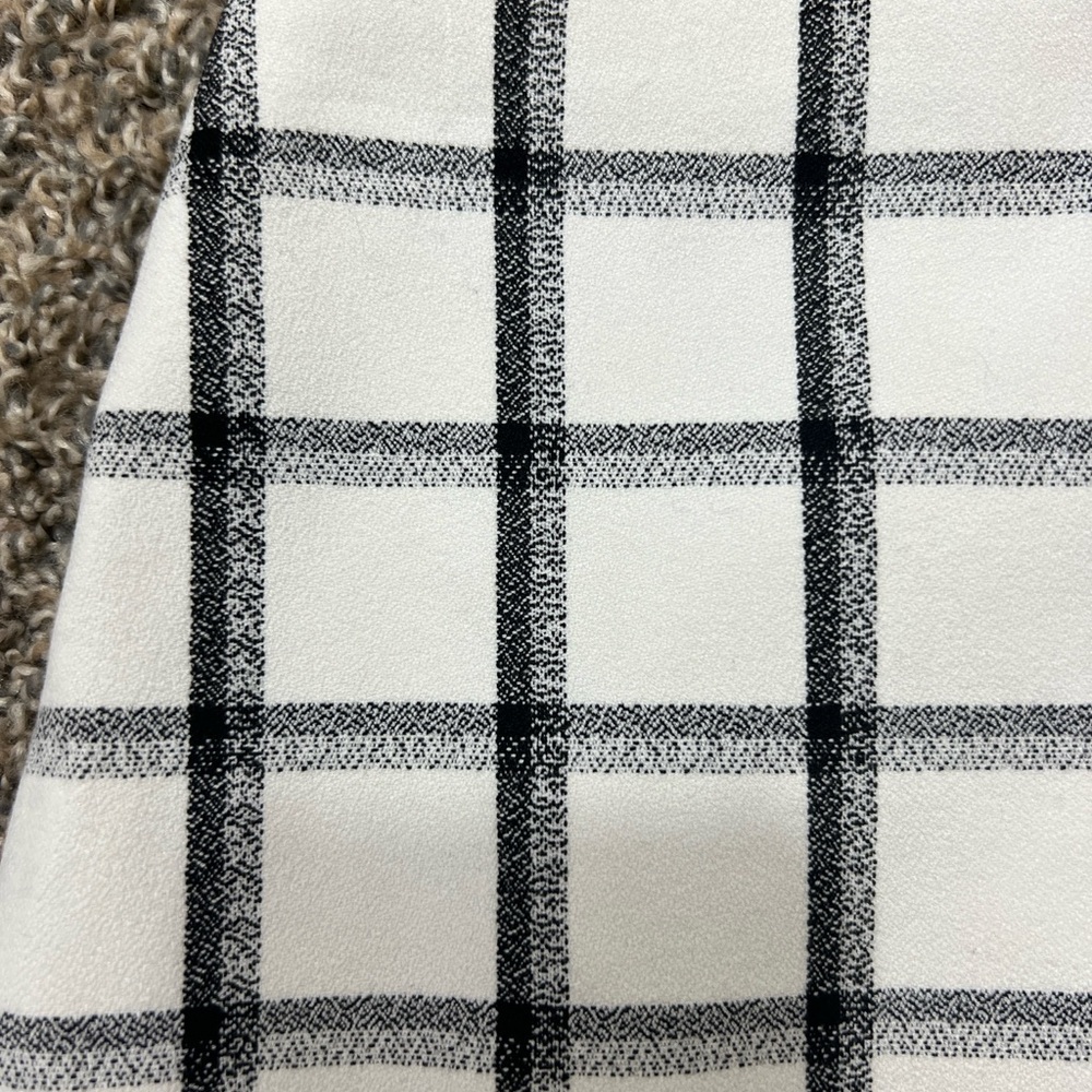 Express Black and White Monochrome Plaid Checkered Pencil Skirt - Picture 2 of 5